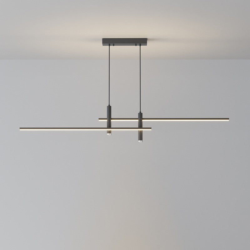 Suspension Linéaire Moderne à Intensité Variable — LED 31W / Noir & Or
