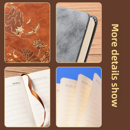 Coffret Carnet A5 en Simili Cuir avec Dorure
