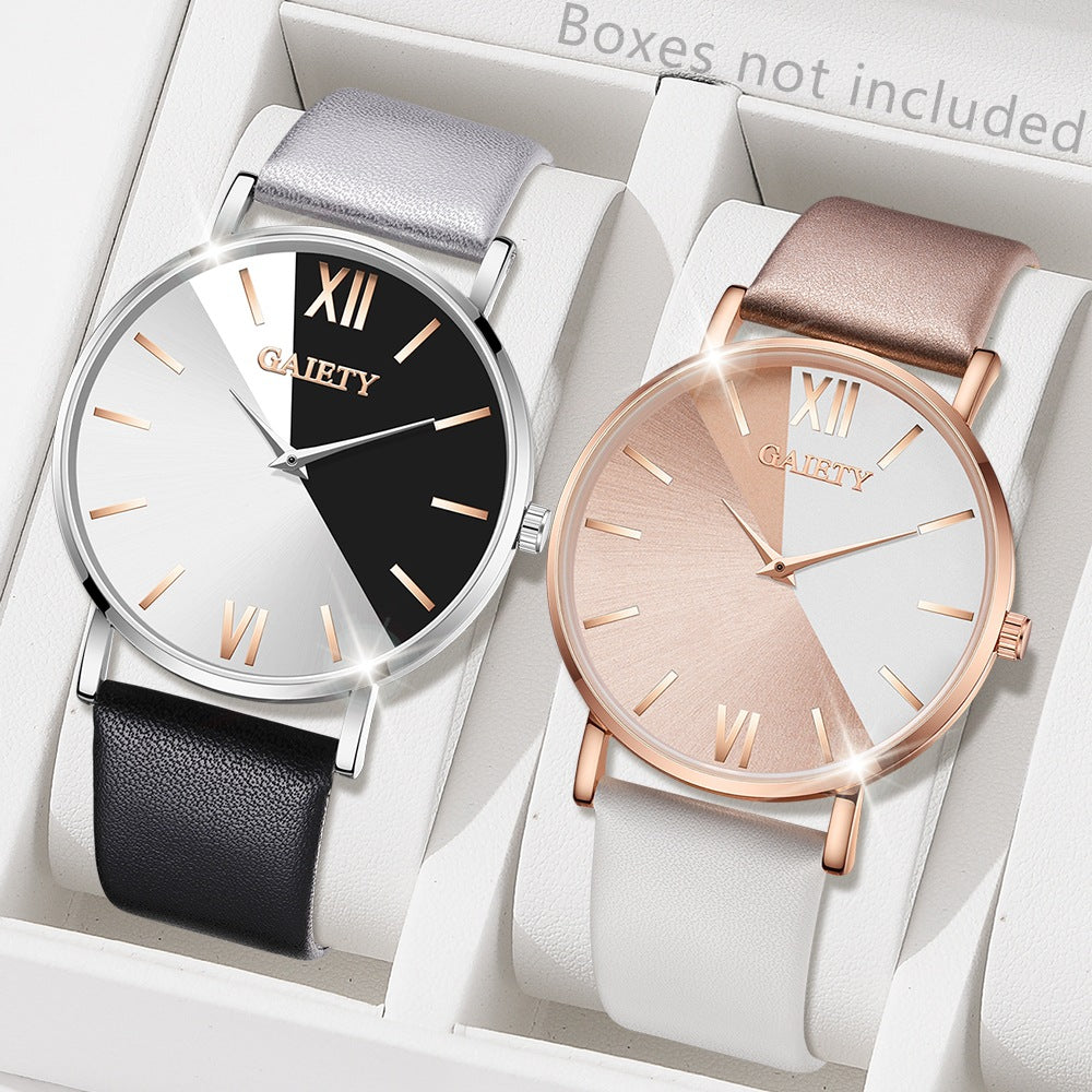 Bicolor horloge (kwarts) goud & zilver