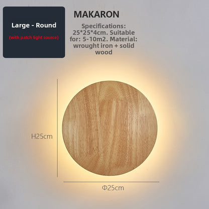 Lot de 4 appliques LED en bois