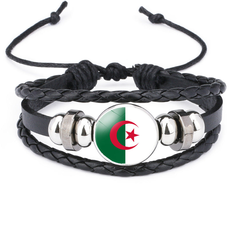 AfricaFlag – Bracelet Cuir 6 Drapeau Africain