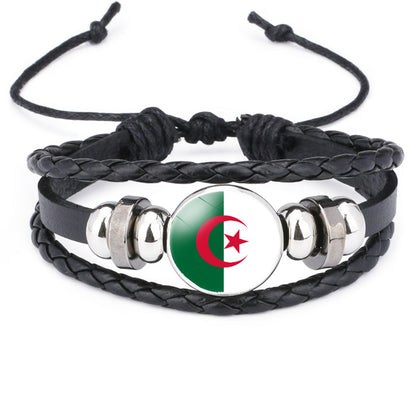 AfricaFlag – Bracelet Cuir 6 Drapeau Africain