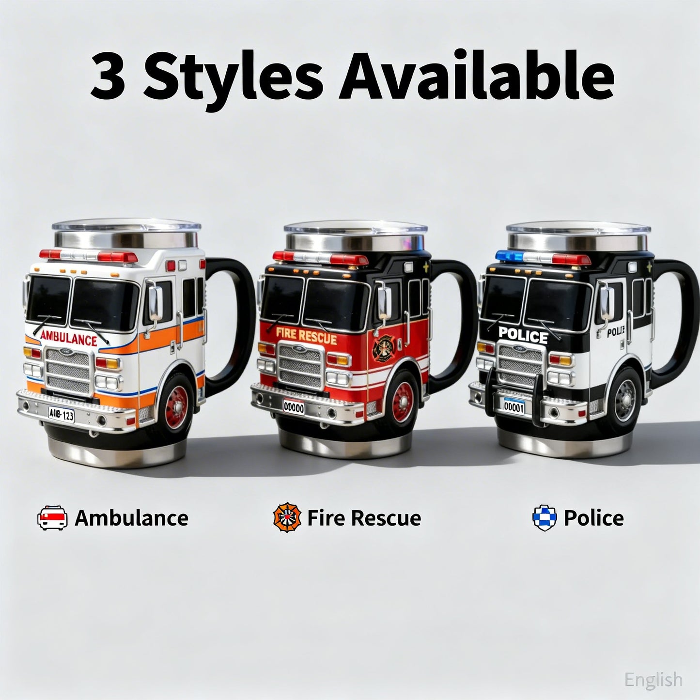 RescueMug XL – Grande Tasse 400ml Liner Inox Couvercle Anti-Fuite