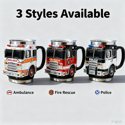 RescueMug XL – Grande Tasse 400ml Liner Inox Couvercle Anti-Fuite