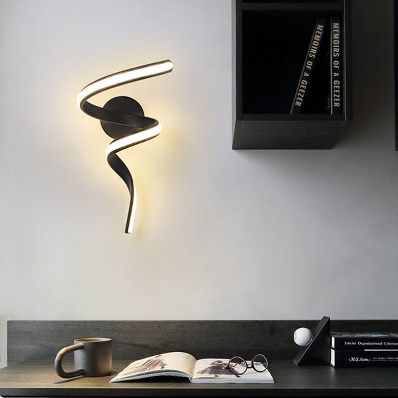 Applique Murale LED Minimaliste 12W Aluminium & Silicone – Tricolore