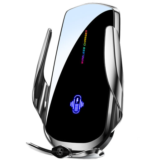 AutoCharge Pro – Support Téléphone Voiture Charge Sans Fil 15W | Magnétique & Serrage Auto