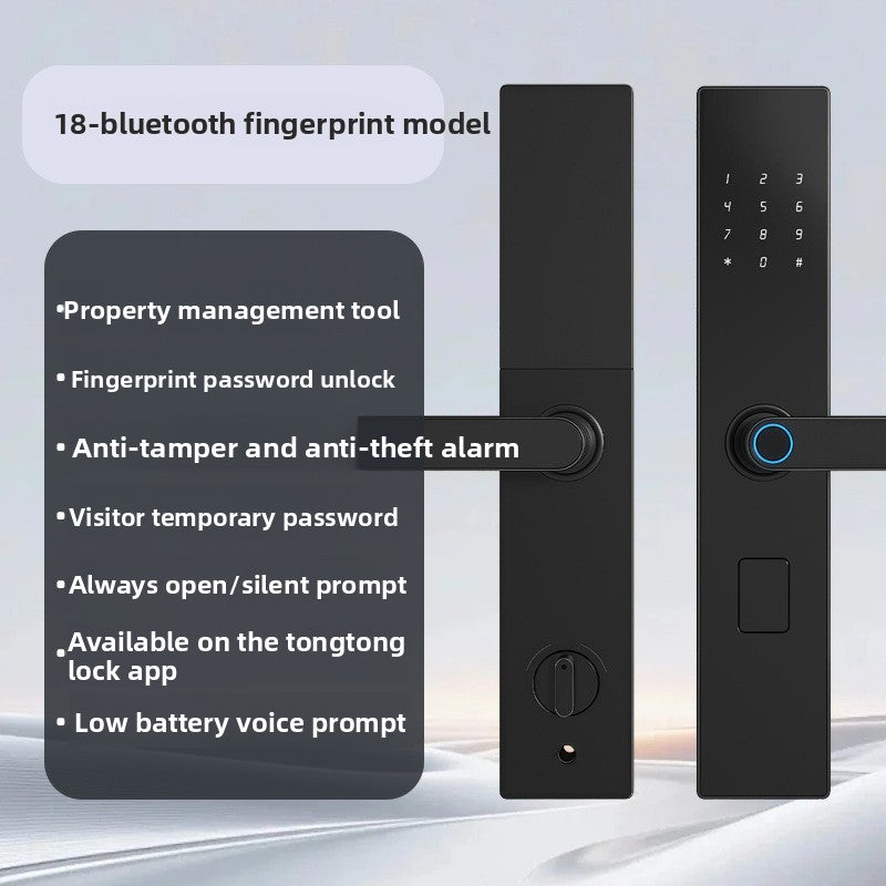 SmartLock B18 – Serrure Connectée Bluetooth Empreinte & Mot de Passe Temporaire | 4-en-1