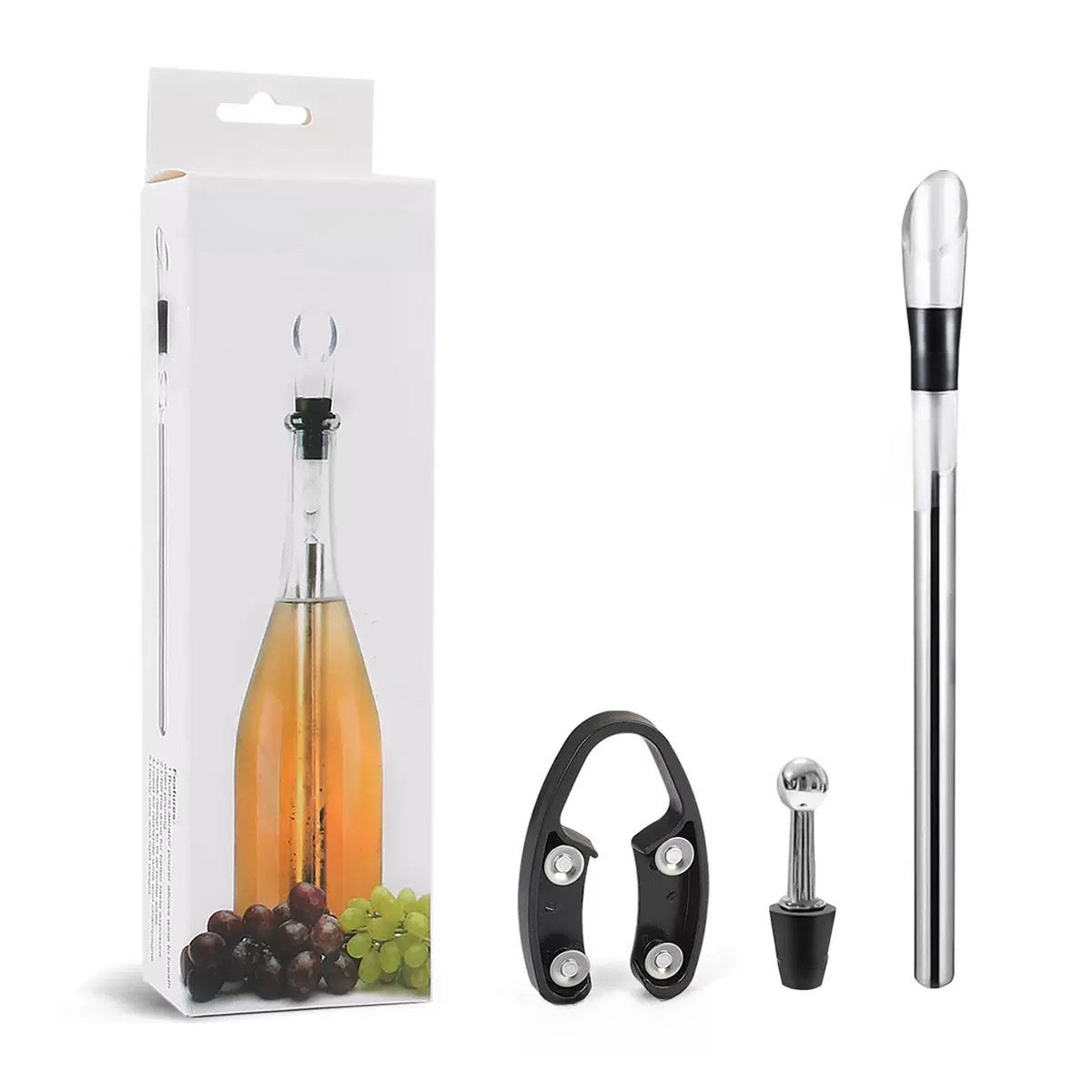 Refroidisseur de Vin Inox — Sucette Glacée Décanteur