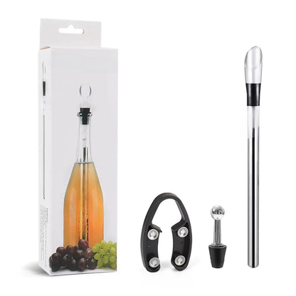 Refroidisseur de Vin Inox — Sucette Glacée Décanteur