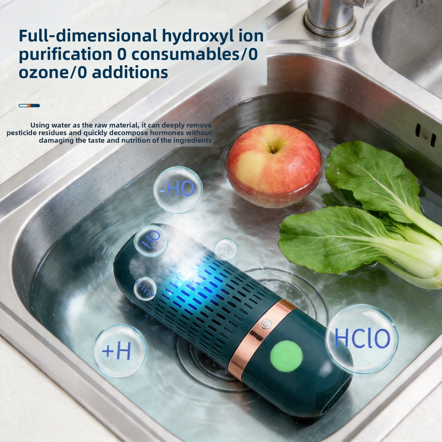 FreshClean Pro – Machine À Laver Fruits & Légumes Électrode Titane