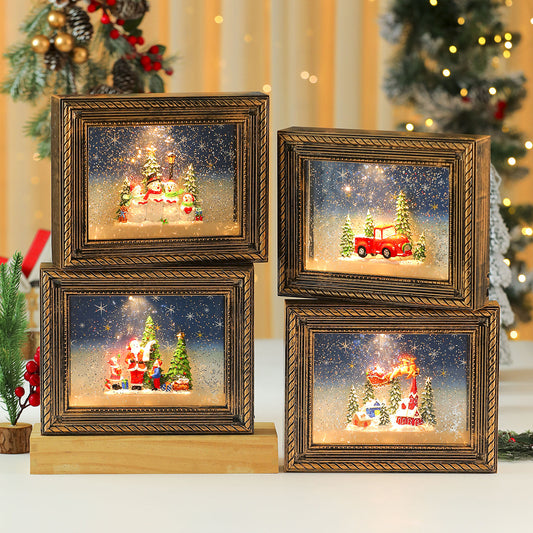 Cadre de Noël lumineux et musical