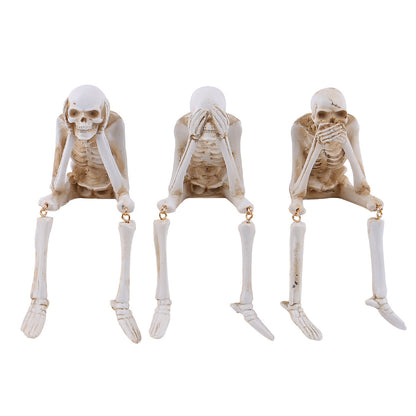 Décorations Squelettes en Résine - Lot de 3 Figurines