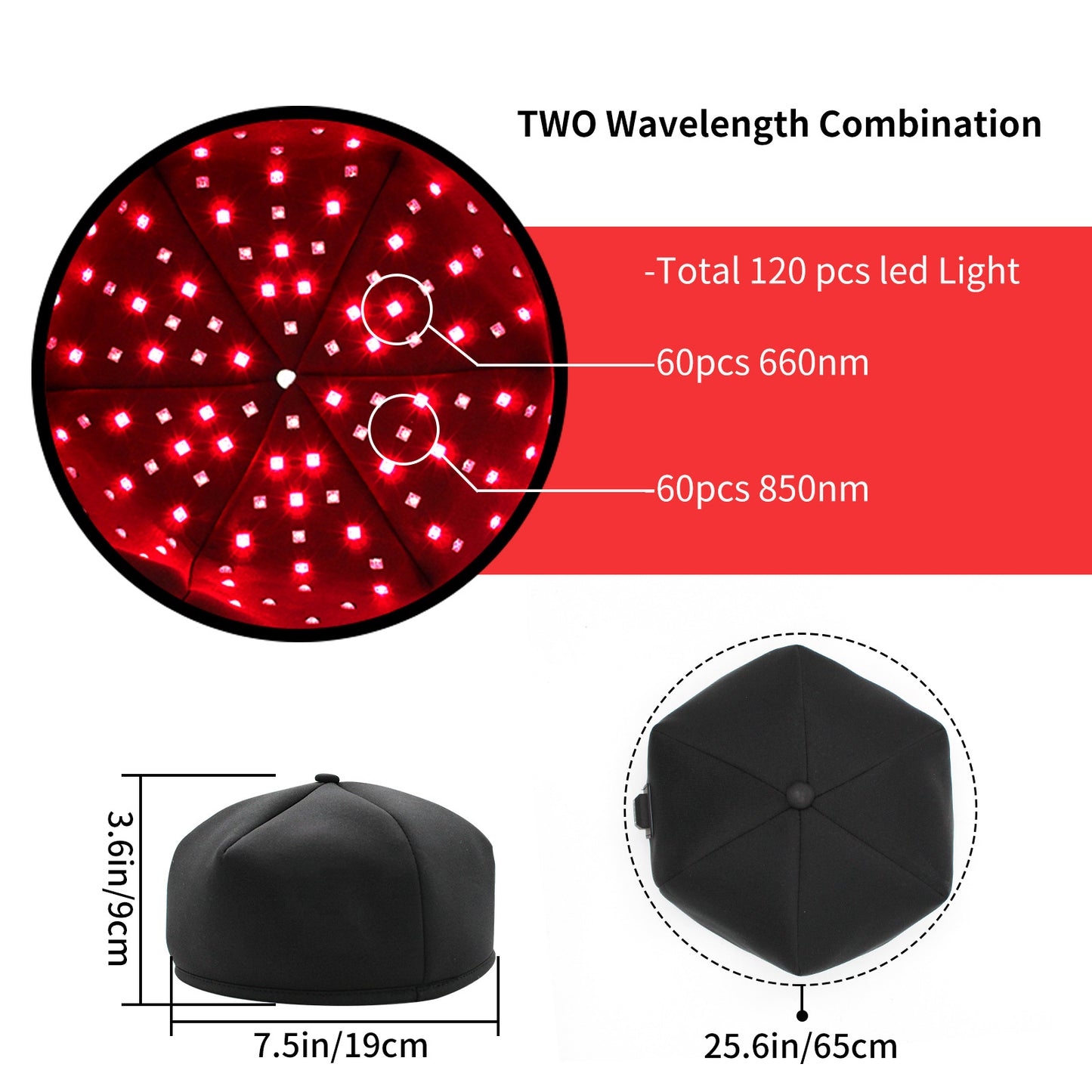 HairGlow Cap – Bonnet Luminothérapie Rouge 850nm | 120 LED | Repousse & Cuir Chevelu
