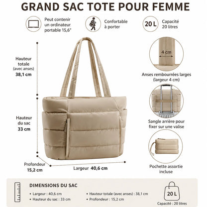 Sac Matelassé Voyage & Quotidien