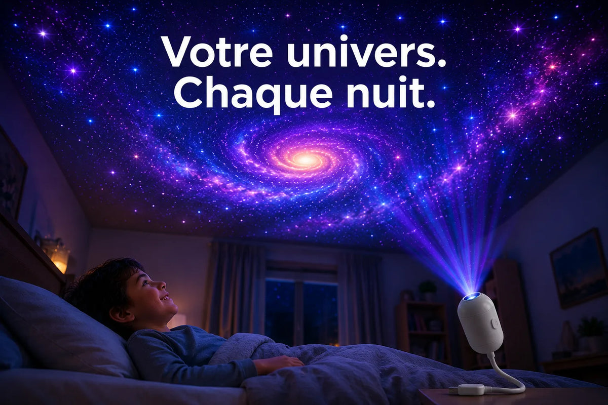 Veilleuse Projecteur LED Enfant — 24 Disques Images / Col de Cygne USB / Orientable