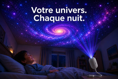 Veilleuse Projecteur LED Enfant — 24 Disques Images / Col de Cygne USB / Orientable