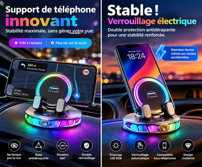Support Voiture Chargeur Sans Fil 15W — 3 Coloris