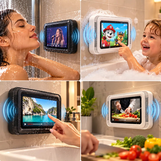 Support Téléphone Étanche pour Douche -Tactile & Rotation 360°