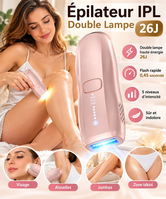 Épilateur IPL Double Lampe Ice Point / Saphir Refroidissant / Corps Entier