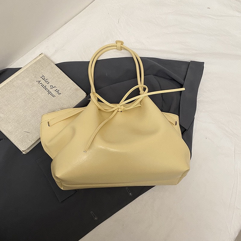 Sac Cabas en Osier avec Nœud Papillon — Style Coréen