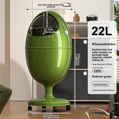 DinoTrash Pro – Poubelle Design Œuf de Dinosaure 22L