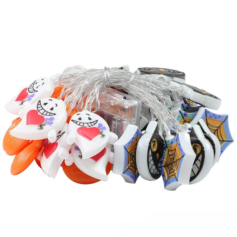 Guirlande LED Halloween — Citrouille / Fantôme / Araignée / 6M 40 Ampoules / Télécommande
