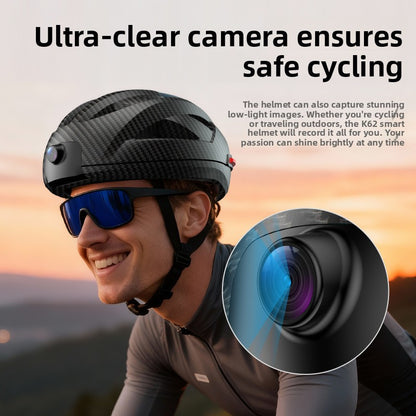 Casque Vélo Connecté K62 — Bluetooth / Caméra HD Intégrée / 20h Autonomie / TF Card