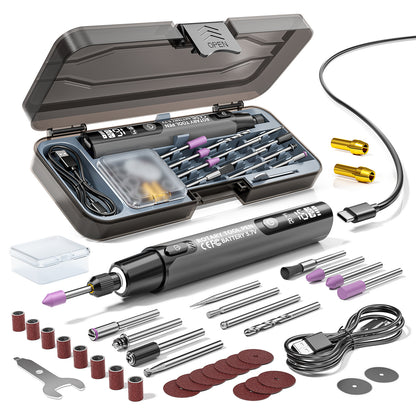 Stylo de Polissage et de Gravure Miniature — 4 en 1, Rechargeable USB