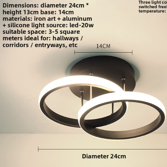 Plafonnier LED Design Minimaliste Tricolore – 5 Formes