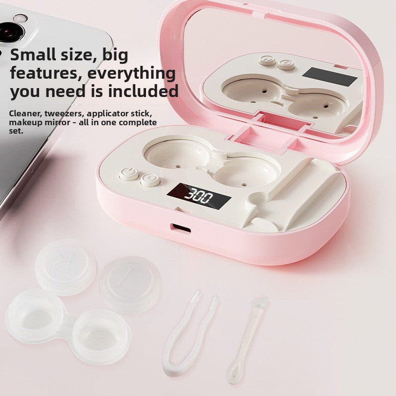 Nettoyeur de Lentilles de Contact Portable — Ultrasonique Pliant Automatique