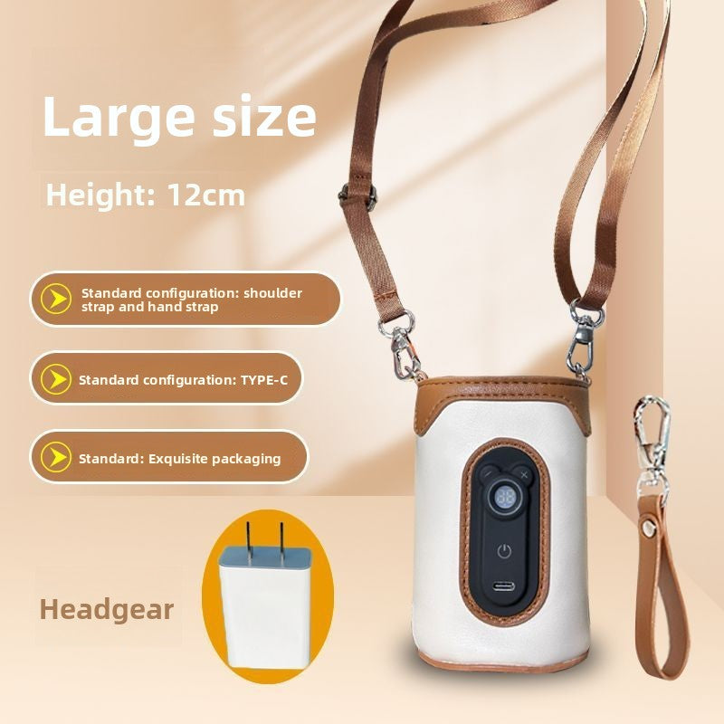 Draagbare USB-flesverwarmer — Isolerende hoes met 26 temperatuurinstellingen