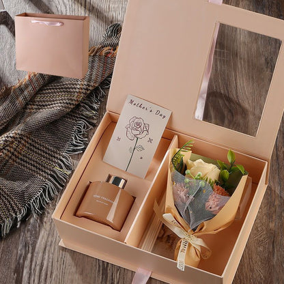 Coffret Cadeau Bouquet de Fleurs & Diffuseur de Parfum