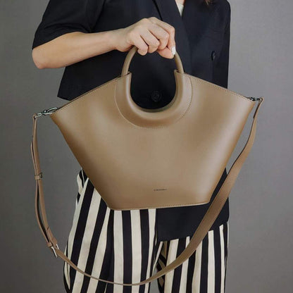 Sac Panier Cuir Véritable Style Parisien — 5 Coloris