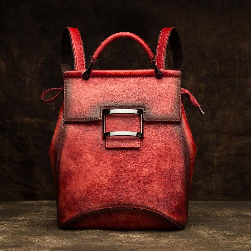 Sac à Dos Cuir Végétal Tanné Vintage — Poli Main / 5 Coloris