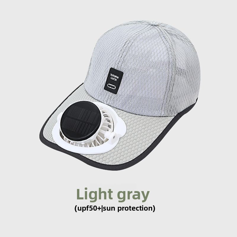 Casquette Ventilateur Solaire & Rechargeable USB
