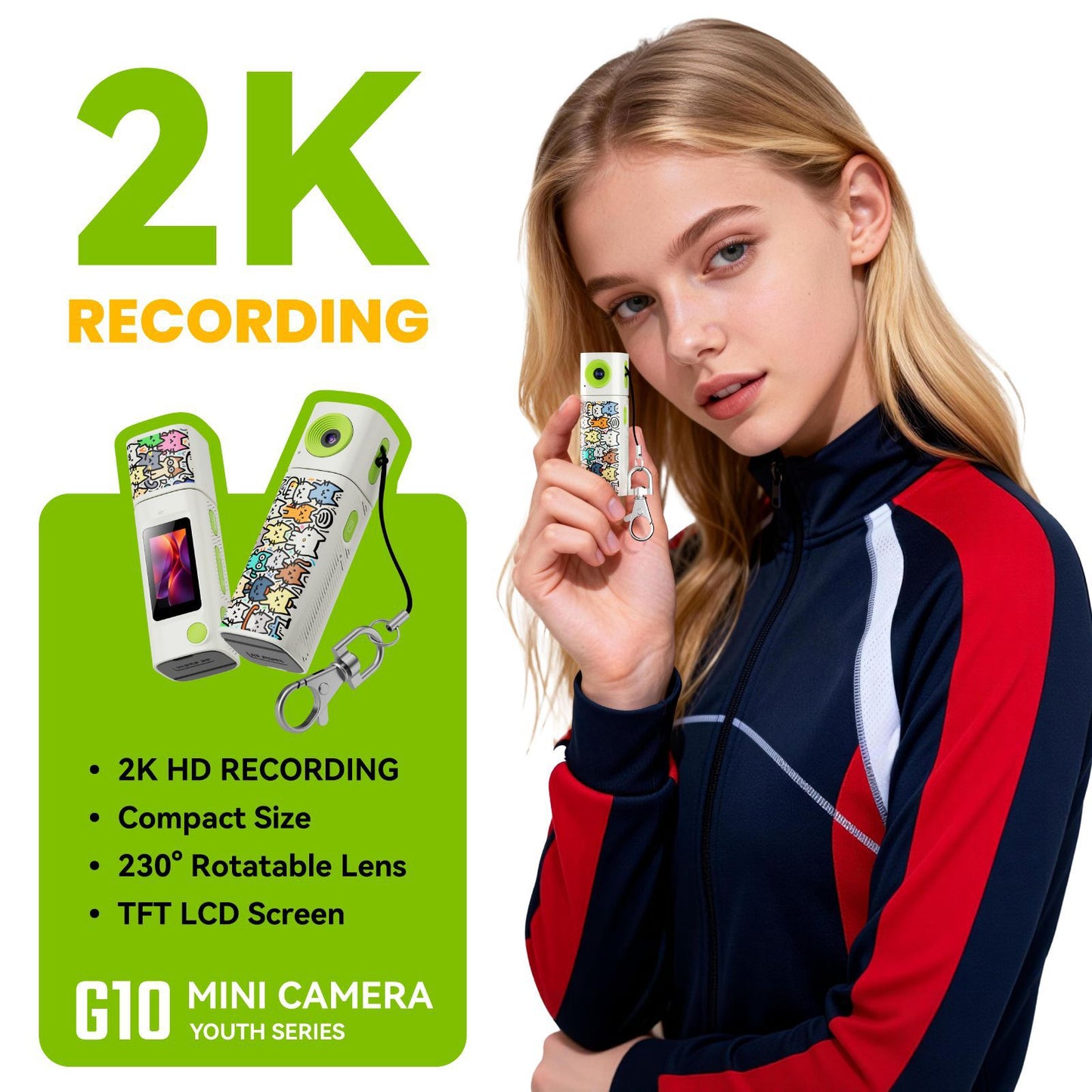 MiniCam G10 – Mini Caméra HD Portable Couleur