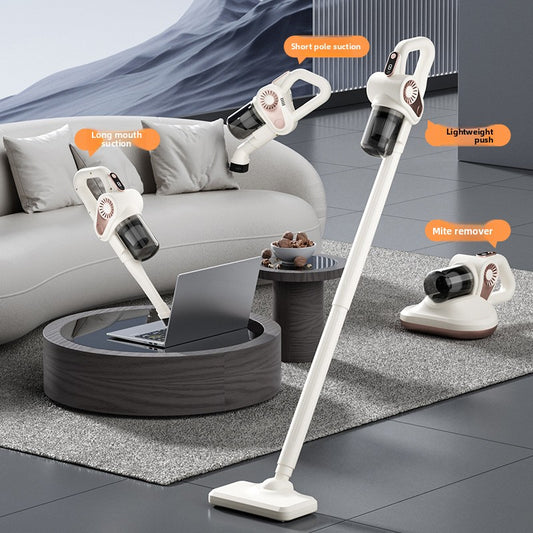 MiteVac Pro – Draadloze Anti-Huisstofmijt Handstofzuiger 5500Pa | 2-in-1, 140W, Grijs & Wit