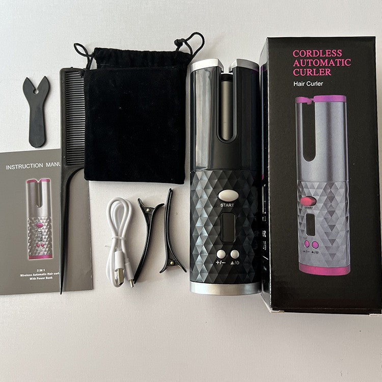 Fer à Boucler Automatique Sans Fil Rechargeable — 3-en-1 / 15 Températures / 5 Coloris