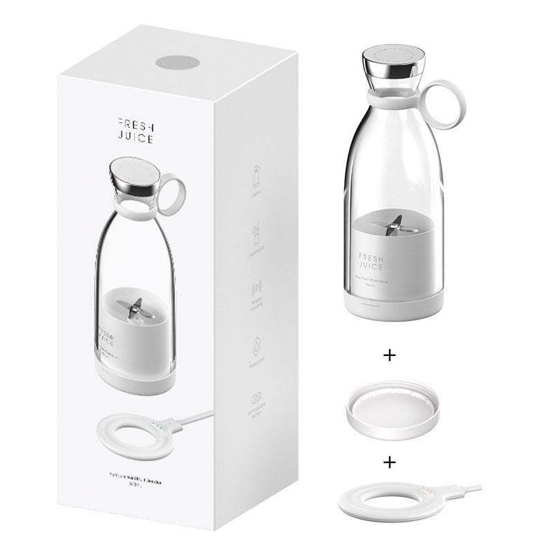 MagBlend Pro – Draagbare Sapcentrifuge Blender Magnetisch Opladen 150W | 350ml, Wit & Roze