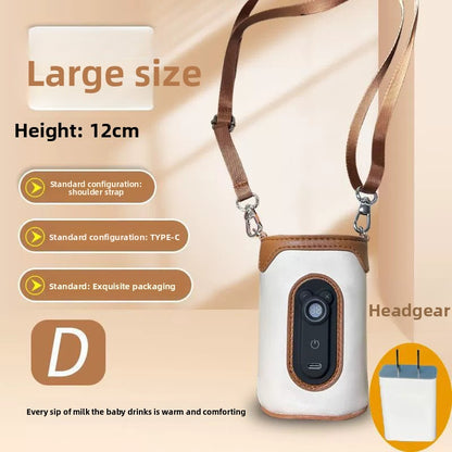 Draagbare USB-flesverwarmer — Isolerende hoes met 26 temperatuurinstellingen