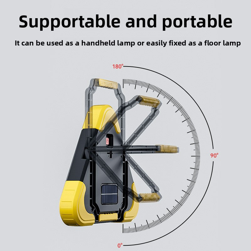 Triangulaire d’Urgence Multifonctionnelle LED — 800-1000 lm / Solaire + USB / 4 Modes / Sécurité Routière