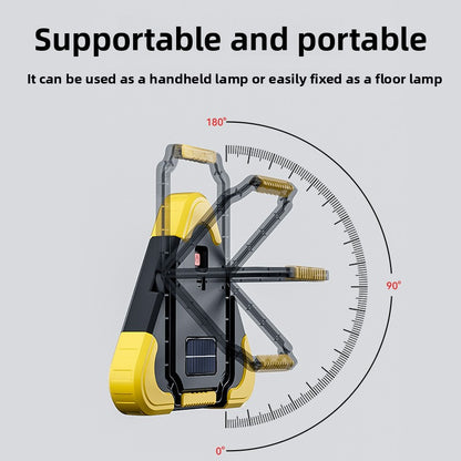 Triangulaire d’Urgence Multifonctionnelle LED — 800-1000 lm / Solaire + USB / 4 Modes / Sécurité Routière