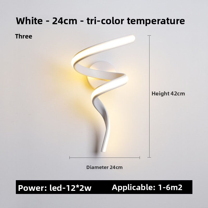Applique Murale LED Minimaliste 12W Aluminium & Silicone – Tricolore