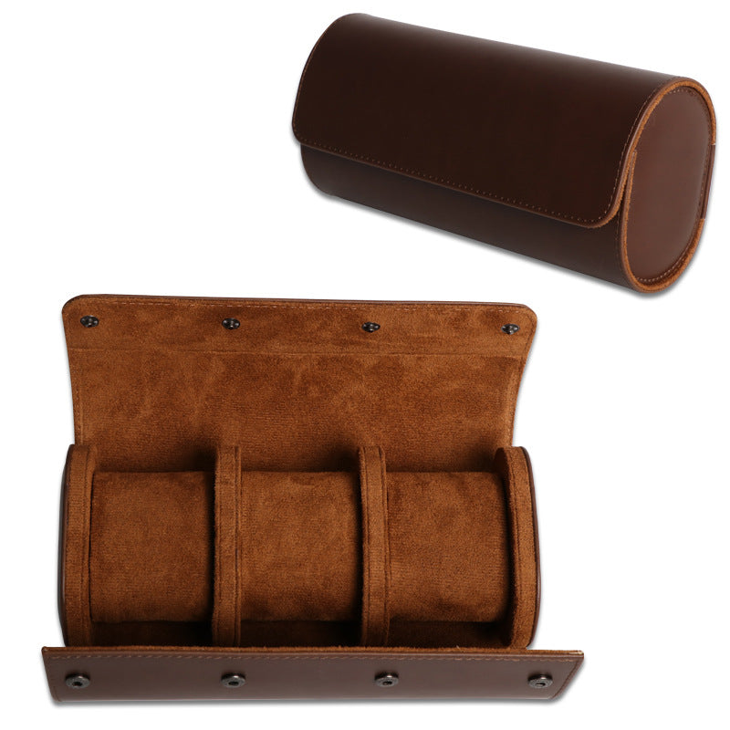 Boîte de Rangement pour Montres en Cuir PU — 3 Emplacements