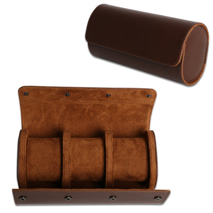 Boîte de Rangement pour Montres en Cuir PU — 3 Emplacements