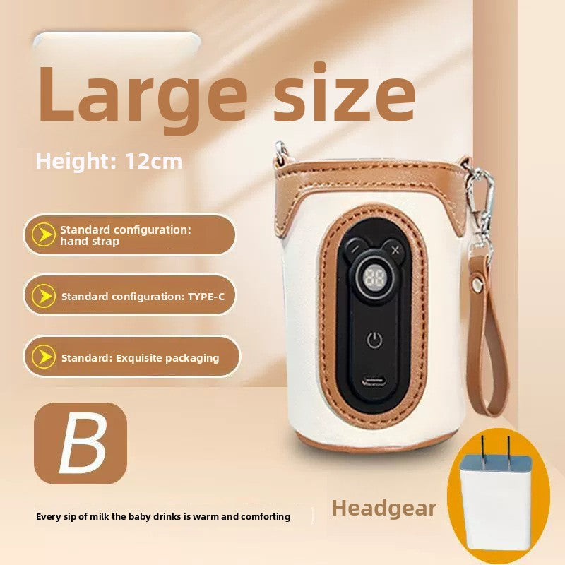 Draagbare USB-flesverwarmer — Isolerende hoes met 26 temperatuurinstellingen