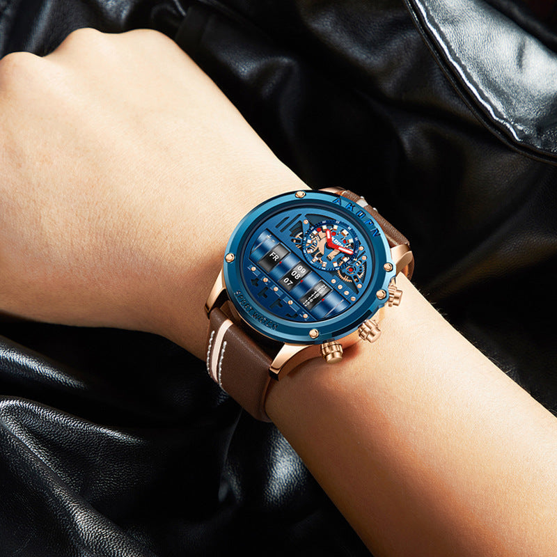 Montre homme à quartz avec calendrier