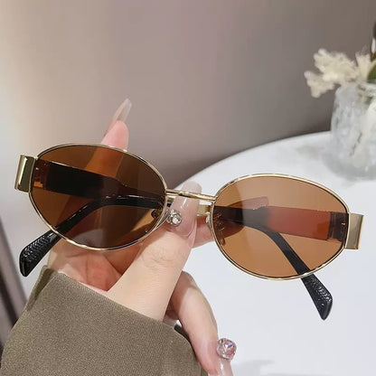 Lunettes de Soleil Ovales Anti-UV Tendance