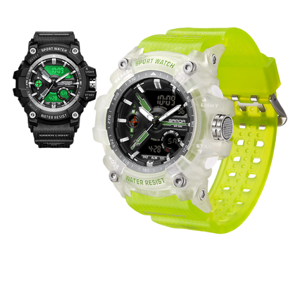 Elektronisch Horloge met Dubbele Weergave en Verlichting