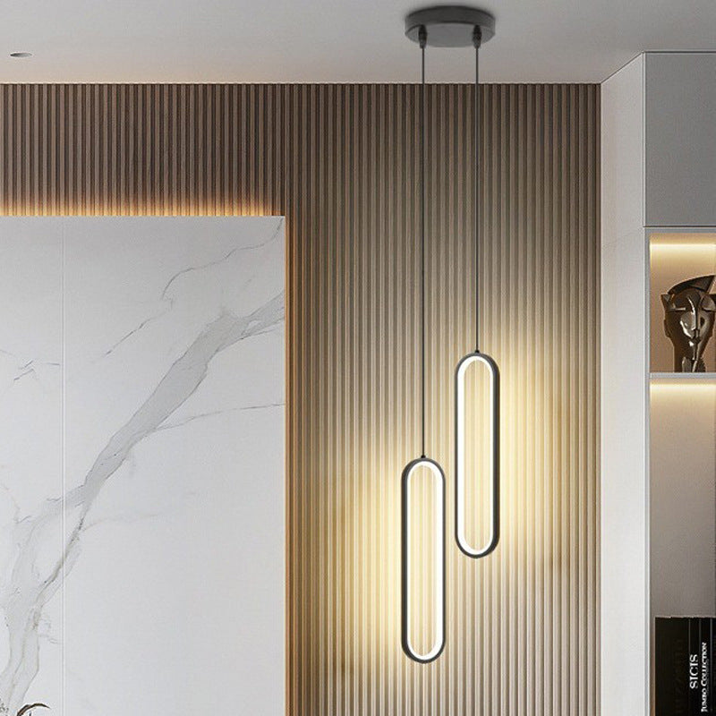 Nordic Minimalist Linear LED Chandelier